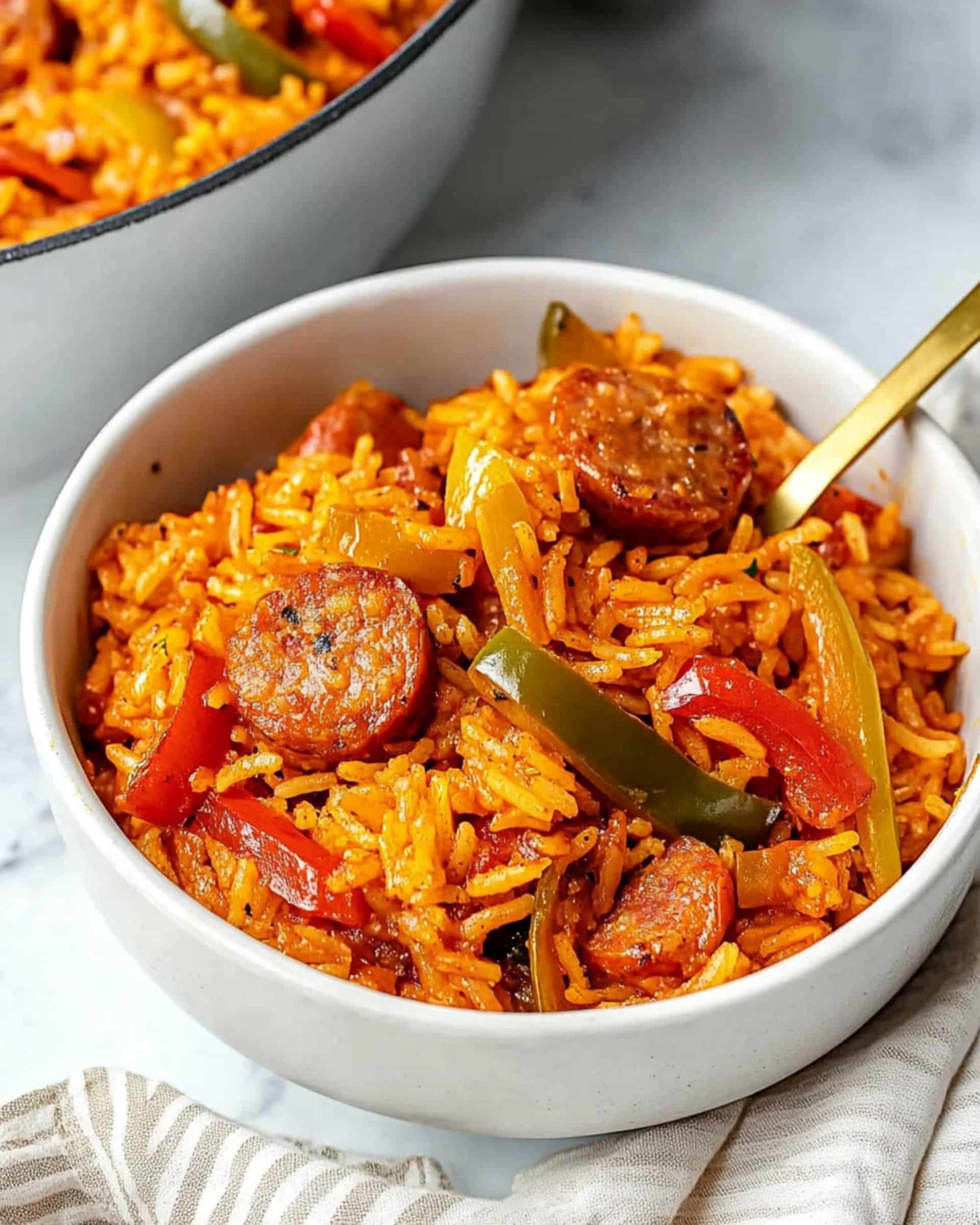 Smoked Sausage and Peppers with Rice Recipe