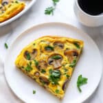 Spinach and Mushroom Frittata with Roasted Tomatoes Recipe