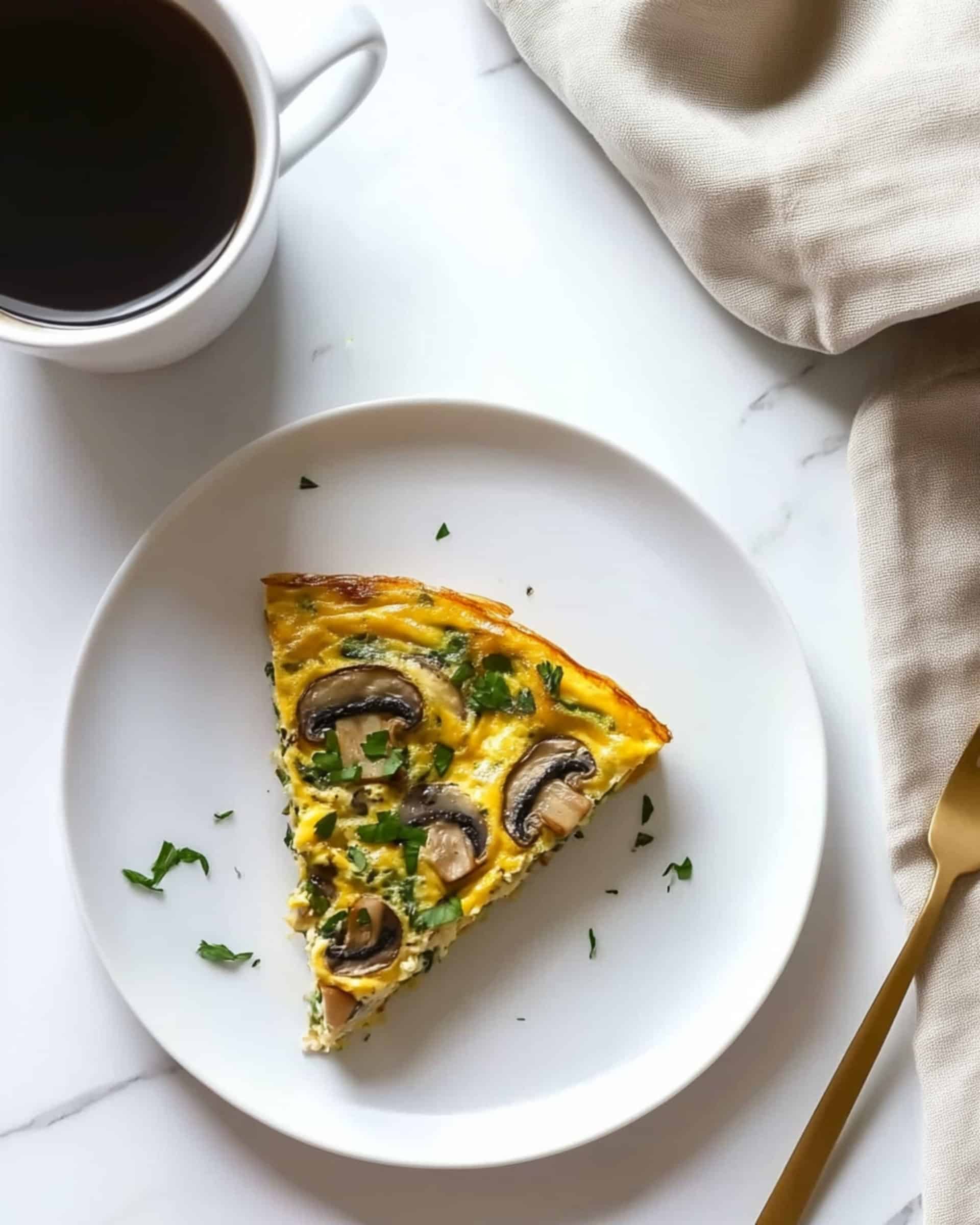 Spinach and Mushroom Frittata with Roasted Tomatoes Recipe