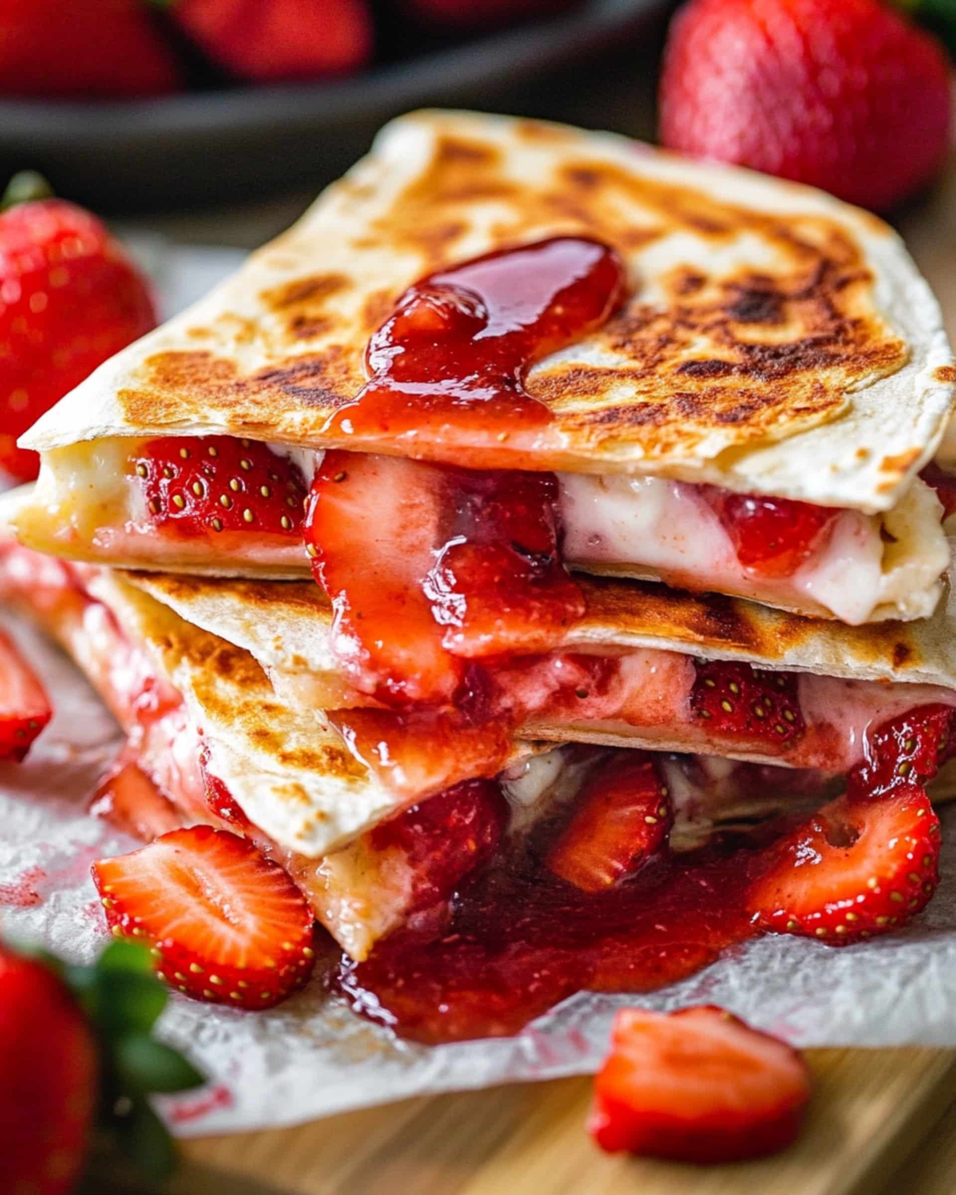 Strawberry Cheesecake Quesadilla Recipe
