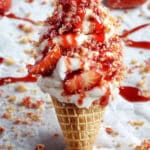 Strawberry Crunch Cheesecake Cones Recipe
