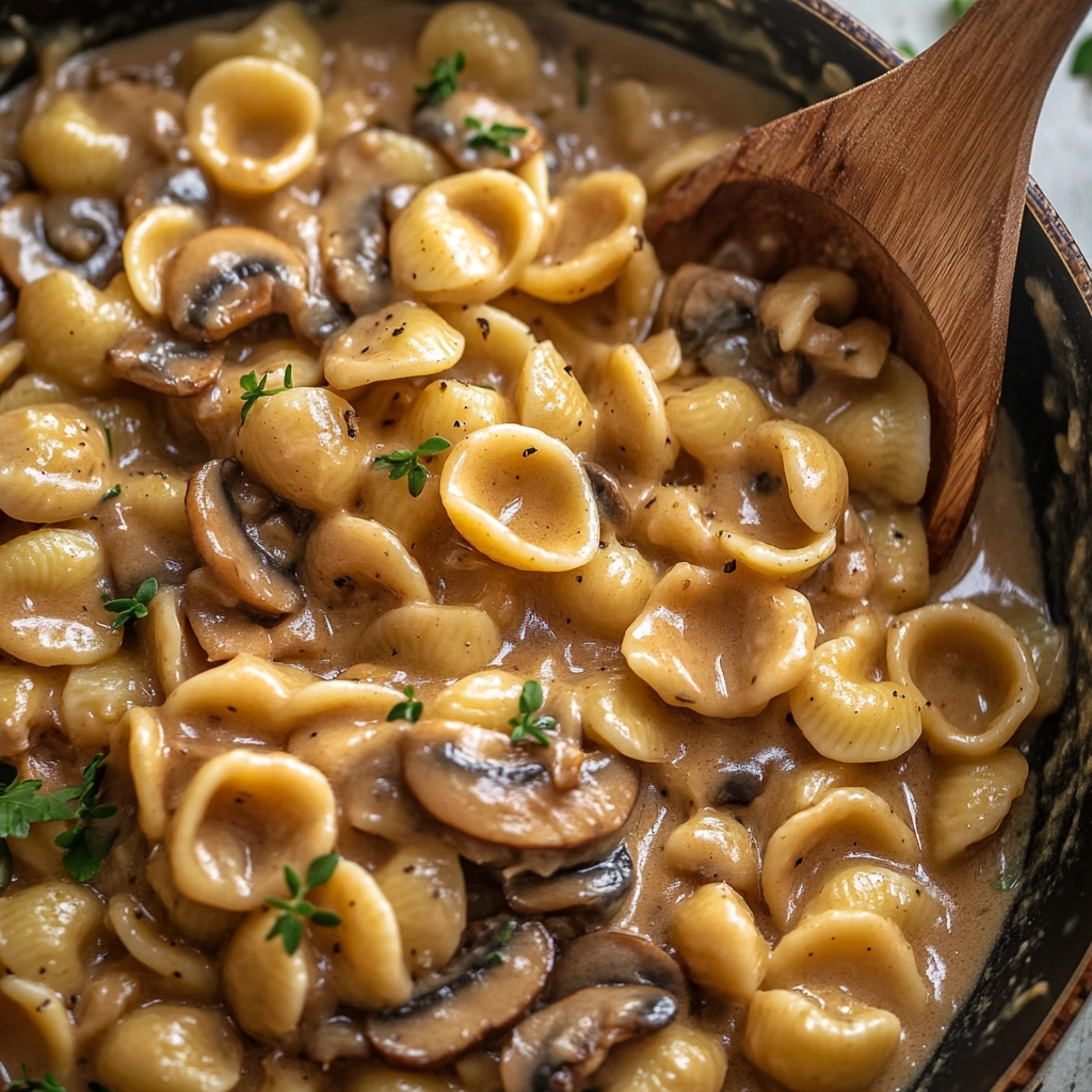 One Pot French Onion Pasta Recipe - Recipe Image