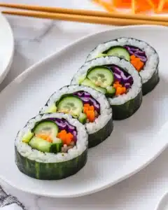 Stuffed Cucumber Veggie Sushi Recipe