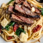 Creamy Gorgonzola Steak Pasta Recipe