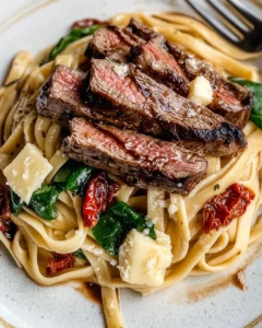 Creamy Gorgonzola Steak Pasta Recipe