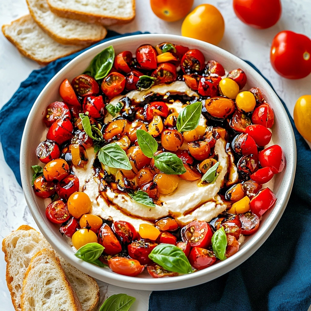 Whipped Feta Bruschetta Dip Recipe - Recipe Image