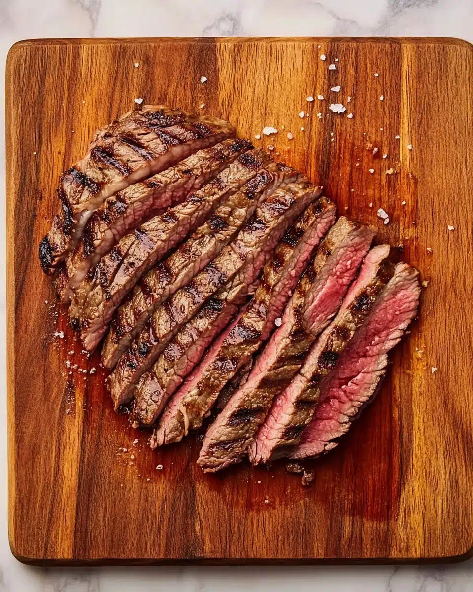 Grilled Balsamic and Garlic Flank Steak Recipe - Recipe Image