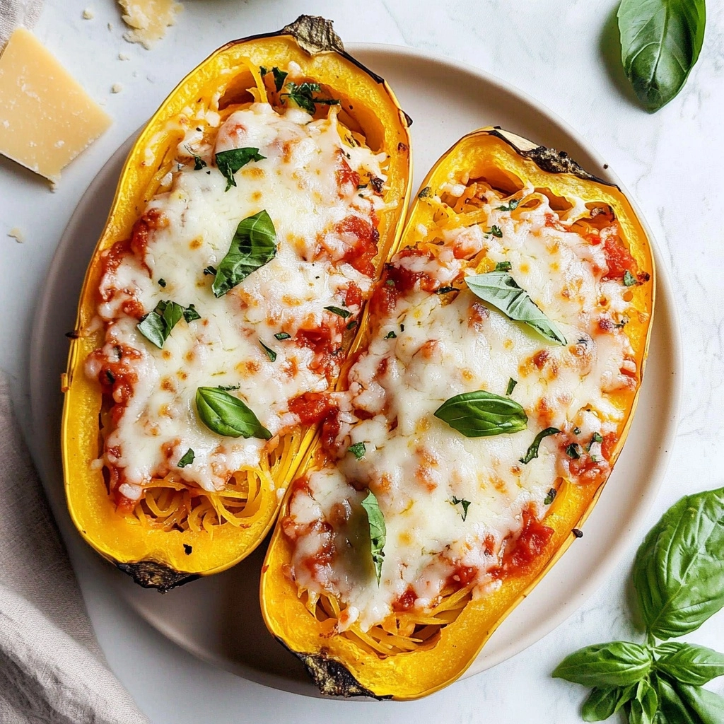 Chicken Parmesan Stuffed Spaghetti Squash Recipe - Recipe Image