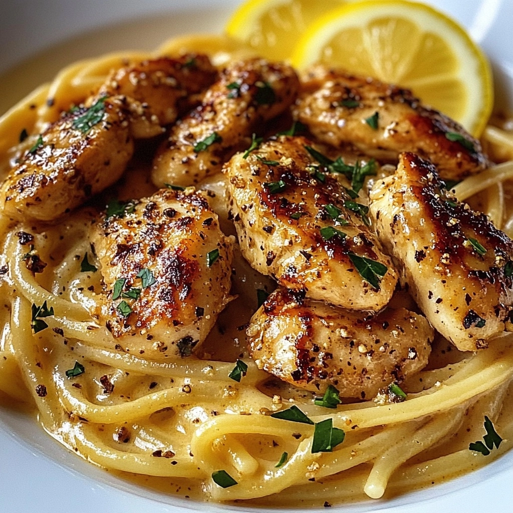 Creamy Chicken Linguine Recipe - Recipe Image