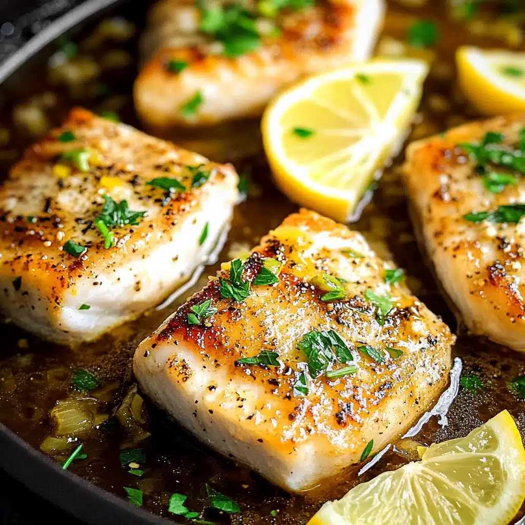Broiled Cod with Lemon Butter Garlic Sauce Recipe - Recipe Image