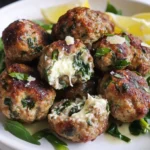 Spinach Garlic Meatballs Stuffed With Mozzarella Recipe