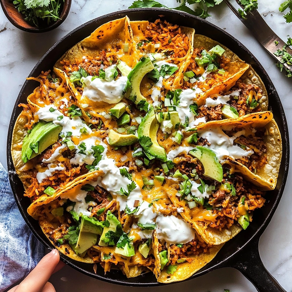 Twice Baked Crispy Cheesy Taco Rice Casserole Recipe - Recipe Image