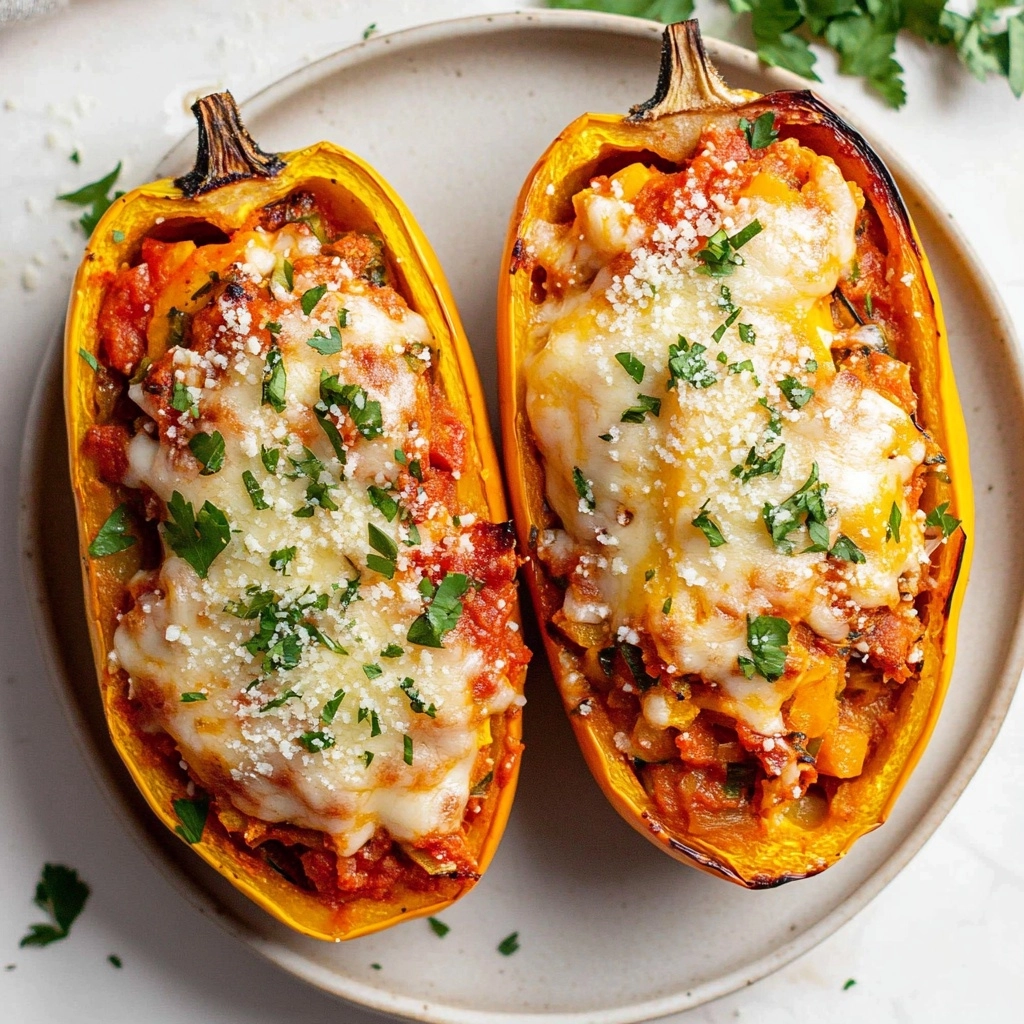 Chicken Parmesan Stuffed Spaghetti Squash Recipe - Recipe Image