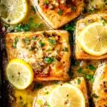 Broiled Cod with Lemon Butter Garlic Sauce Recipe