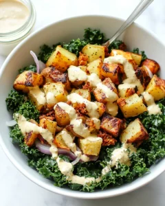 Spicy Potato Kale Bowls with Mustard Tahini Dressing Recipe