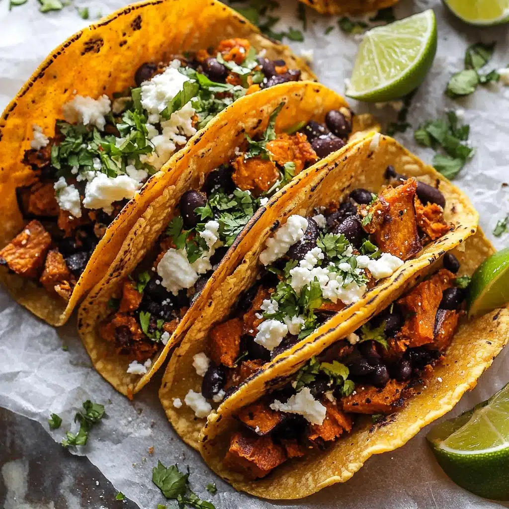 Crispy Chipotle Sweet Potato Tacos with Lime Crema Recipe - Recipe Image