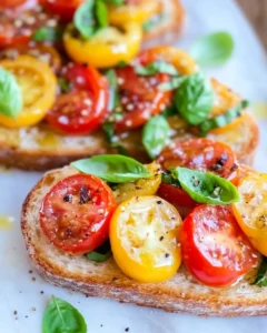 Fresh Cherry Tomato and Basil Bruschetta Recipe