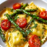 Ravioli with Tomatoes and Asparagus Recipe