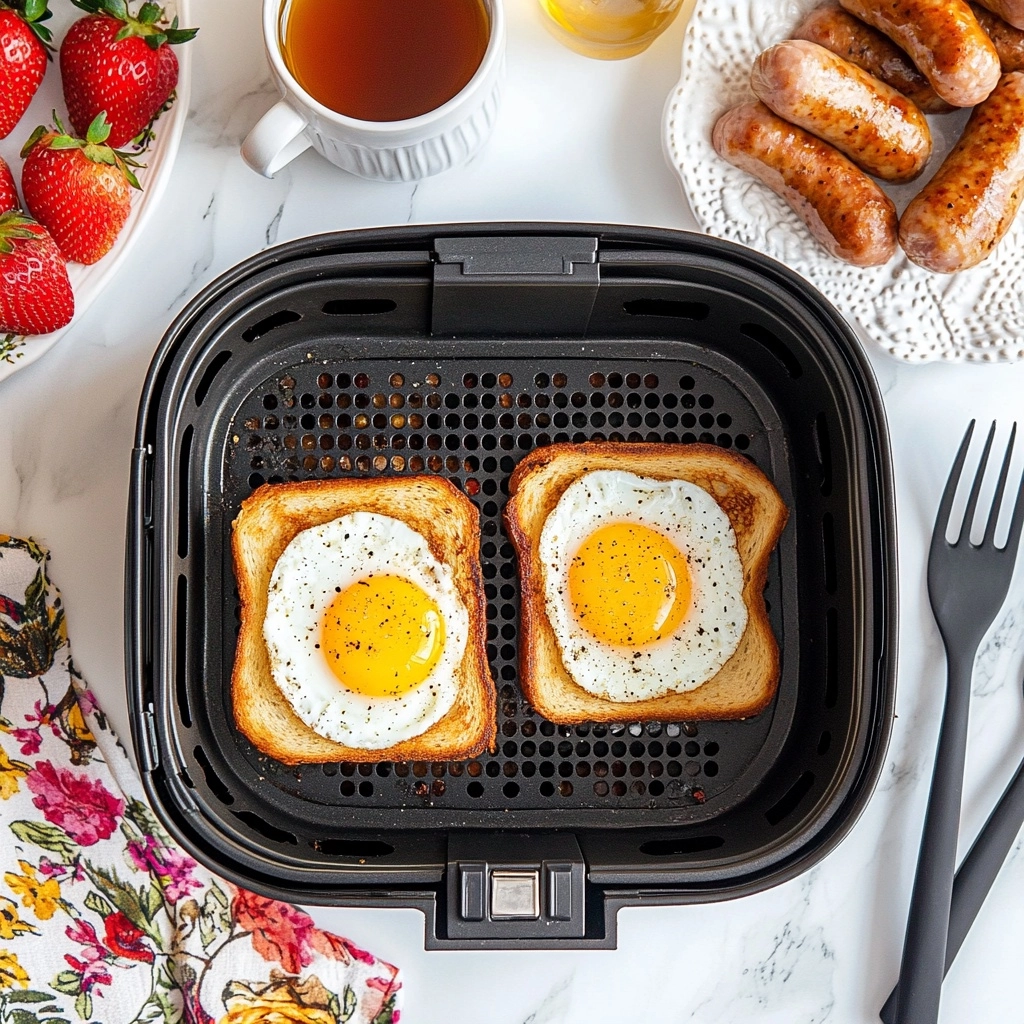 Air Fryer Egg Toast Recipe - Recipe Image