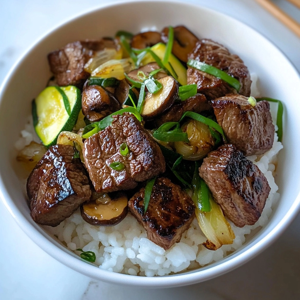Hibachi Bowls with Steak and Vegetables Recipe - Recipe Image