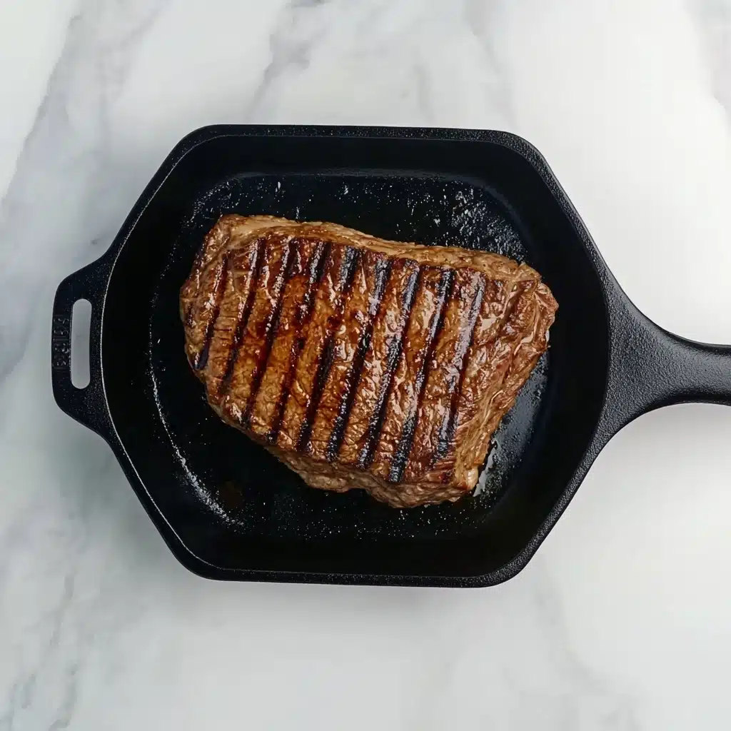Grilled Balsamic and Garlic Flank Steak Recipe - Recipe Image