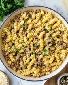 One Pot Beef and Garlic Butter Pasta Recipe
