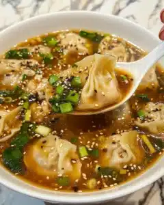 Instant Pot Spicy Dumpling Soup Recipe
