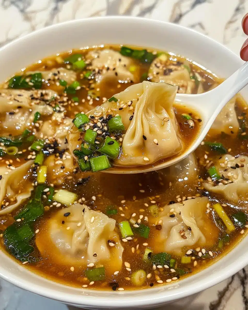 Instant Pot Spicy Dumpling Soup Recipe