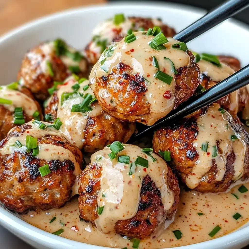 Korean BBQ Meatballs with Spicy Mayo Dip Recipe - Recipe Image