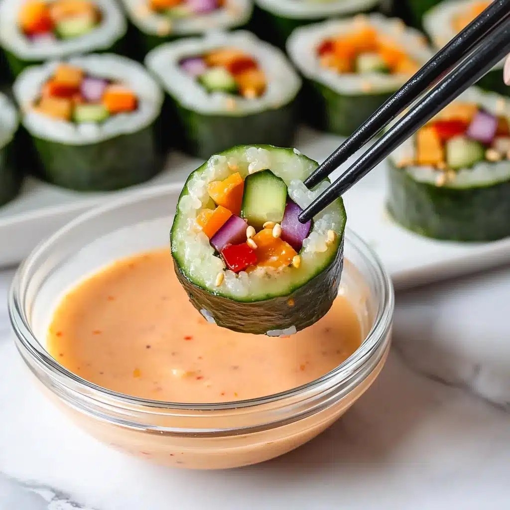 Stuffed Cucumber Veggie Sushi Recipe - Recipe Image