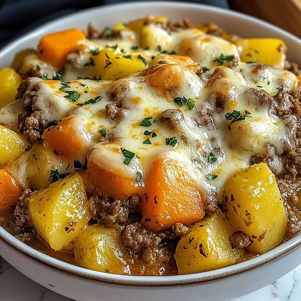 Crockpot Cheesesteak Potato Casserole Recipe - Recipe Image