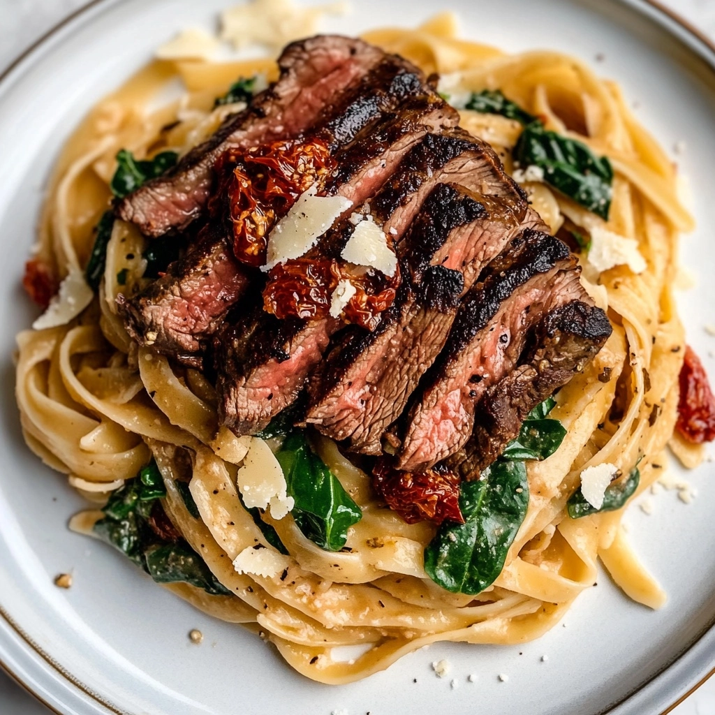 Creamy Gorgonzola Steak Pasta Recipe - Recipe Image