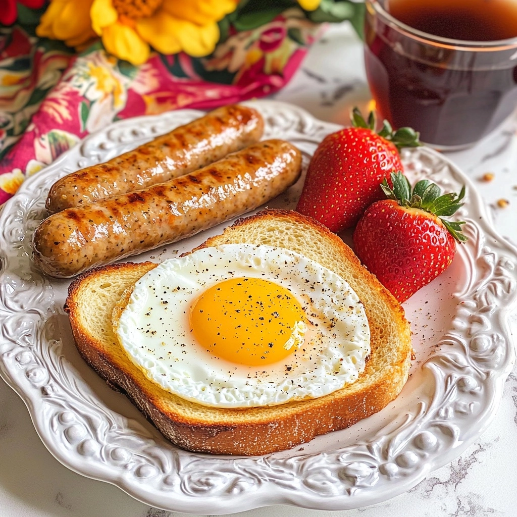 Air Fryer Egg Toast Recipe - Recipe Image