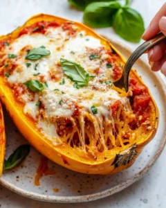 Chicken Parmesan Stuffed Spaghetti Squash Recipe