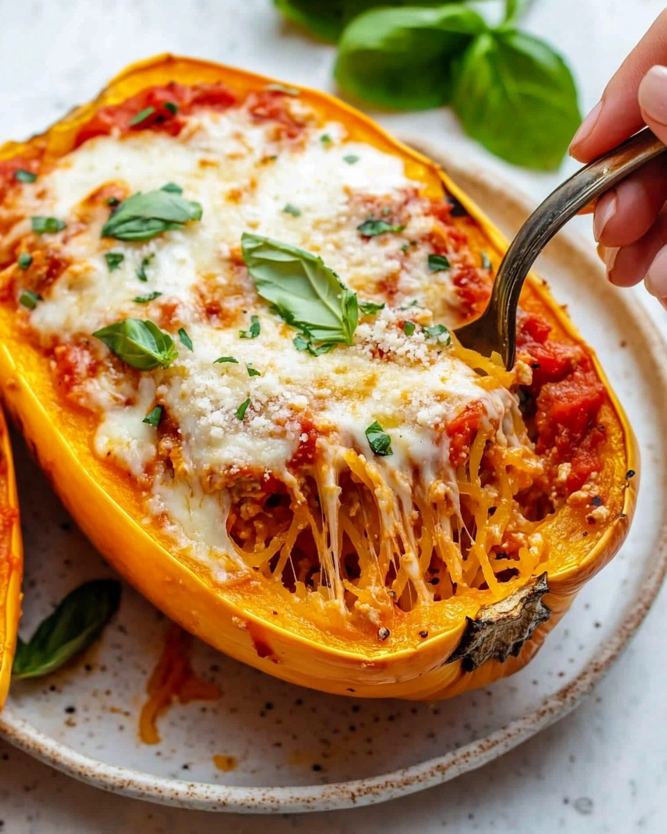 Chicken Parmesan Stuffed Spaghetti Squash Recipe