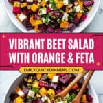 Orange Beet Salad with Feta and Pistachios Recipe