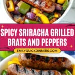 Spicy Sriracha Grilled Sausage and Peppers Recipe
