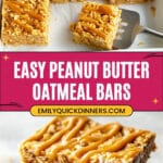 Peanut Butter Oatmeal Bars Recipe