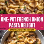 One Pot French Onion Pasta Recipe