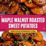 Walnut Maple Roasted Sweet Potatoes Recipe