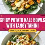 Spicy Potato Kale Bowls with Mustard Tahini Dressing Recipe