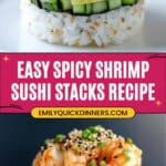 Spicy Shrimp Sushi Stacks Recipe