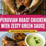 Peruvian-Style Roast Chicken with Green Sauce Recipe