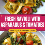 Ravioli with Tomatoes and Asparagus Recipe