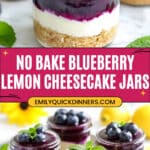 Blueberry Lemon No Bake Cheesecake Jars Recipe