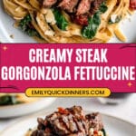 Creamy Gorgonzola Steak Pasta Recipe