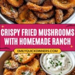 Fried Sliced Mushrooms with Ranch Recipe
