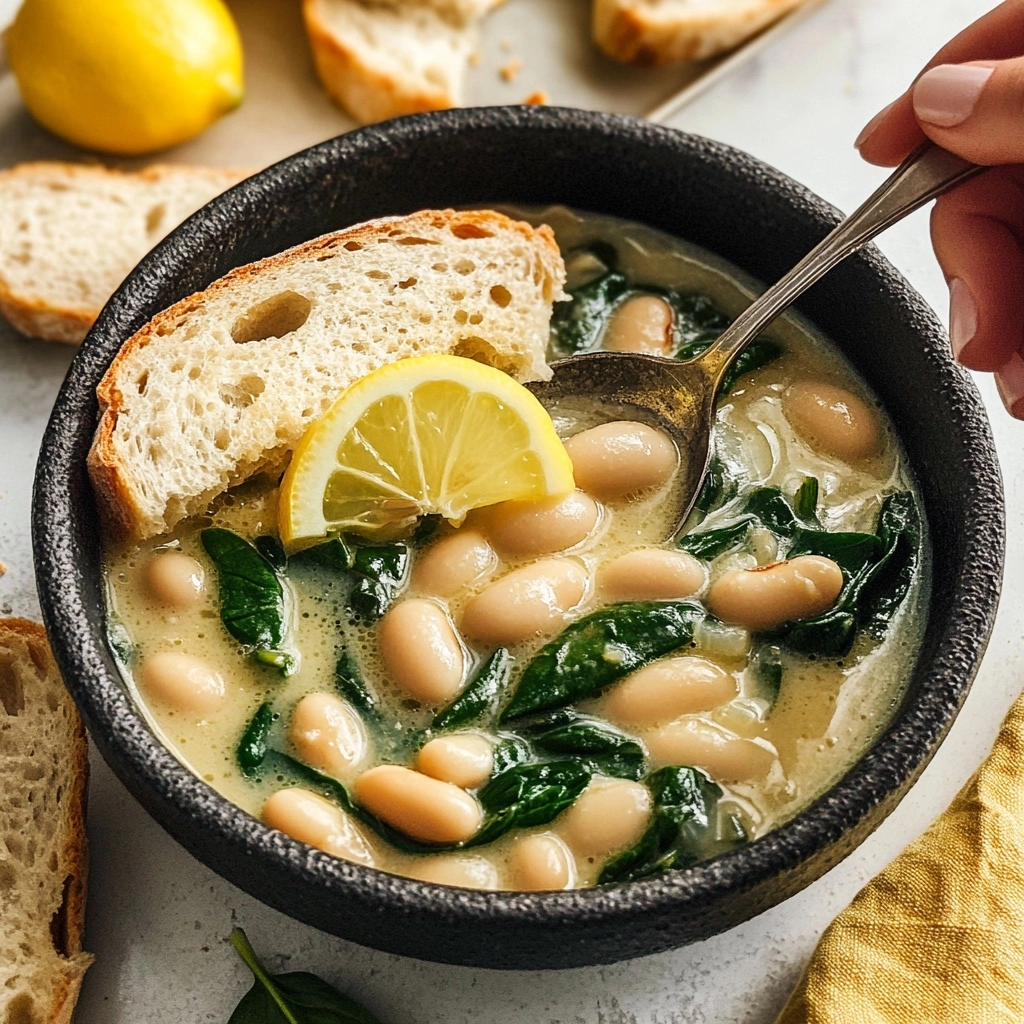 Creamy Lemon Garlic Butter Beans Recipe - Recipe Image