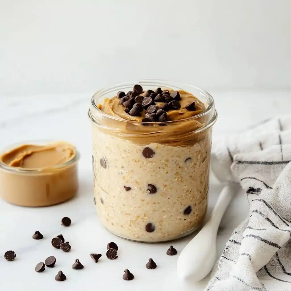 Peanut Butter Cookie Dough Overnight Oats Recipe - Recipe Image
