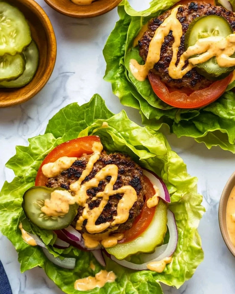 Low Carb Burger Lettuce Wraps Recipe